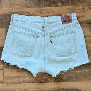 Light Wash Cut Off Denim Shorts Festival Rodeo Levi’s 501 Button Fly 32